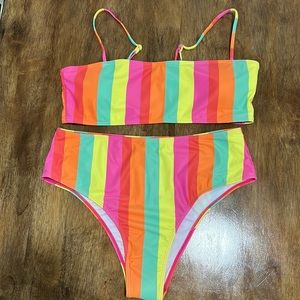 Striped Colorful Swimsuit